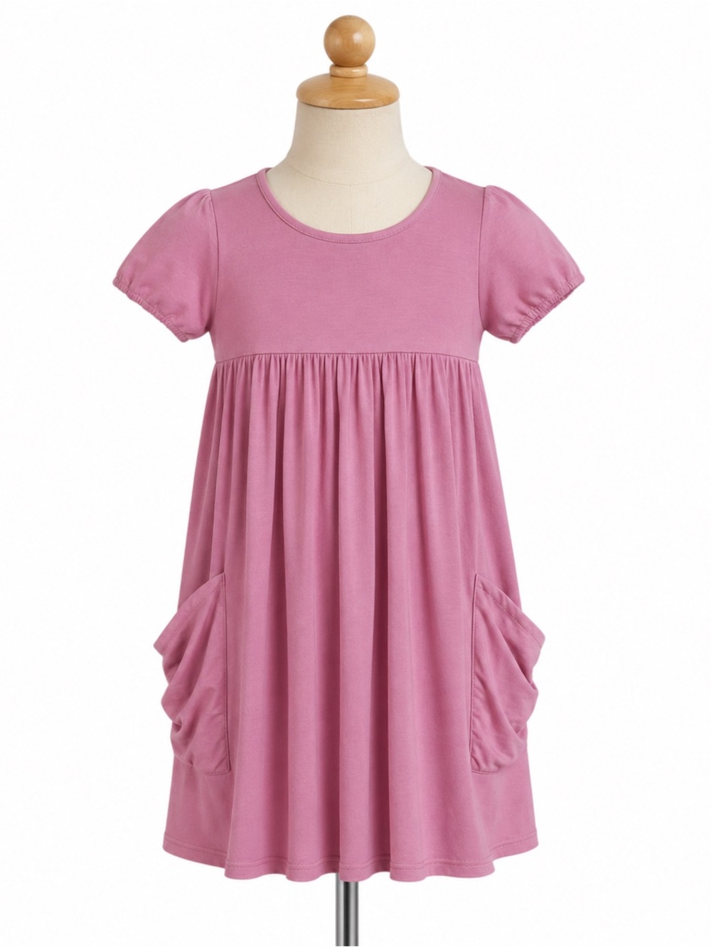 Remie Girl Pink Short Sleeve Day Dress - Girls Size 7